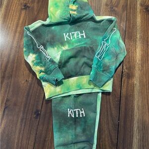 Kith Emerald and Lime Tie-Dye Set